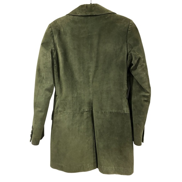 [s] DANIER Vintage Olive Suede Coat w/ Zip-Out Liner – Women’s Small like new - Picture 6 of 10